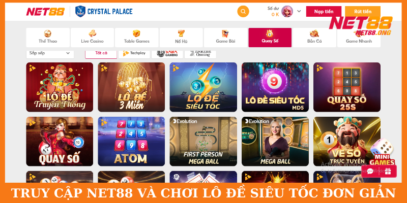 Tham gia chơi lô đề trực tuyến siêu tốc tại NET88 đơn giản