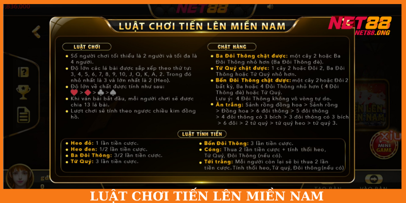 Trò chơi sử dụng bộ bài 52 lá, đánh ngược chiều kim đồng hồ