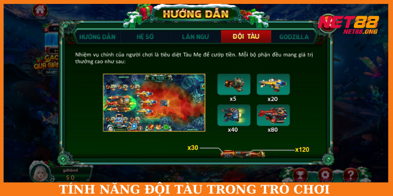 Tính năng Đội tàu - Tiêu diệt tàu mẹ nhận thưởng khủng