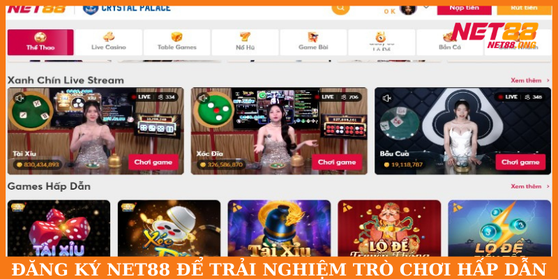 Tạo tài khoản NET88 để trải nghiệm kho trò chơi hấp dẫn